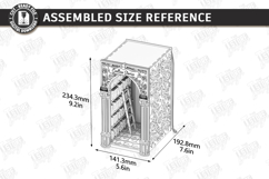 Library Booknook with Infinity Mirror Laser Cut | Home Decor Product Image 2