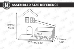 House Shaped Organizer Laser Cut | Desktop Storage Box SVG Product Image 2