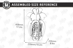 Easter Lantern Laser Cut | Bunny and Carrot | 3D Night Light Product Image 2