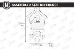 Spring Birdhouse Wall Decor Laser Cut | Home Decor Product Image 2