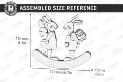 Easter Bunny Rocker Laser Cut | Standing Rabbit Table Decor Product Image 2