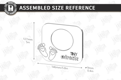 Baby Scan Frame Laser Cut | Photo Holder | New Born SVG |CNC Product Image 2