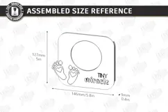 Baby Scan Frame Laser Cut | Photo Holder | New Born SVG |CNC Product Image 2