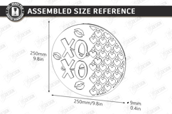 Valentine's Day Round Door Sign Laser Cut | Romantic Design Product Image 2