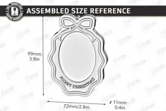 Wooden Christmas Photo Frame Ornament Laser Cut | Holidays Product Image 2