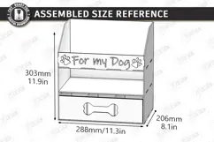Pet Treat Organizer Laser Cut | Wooden Dog Cat Treat Station Product Image 2