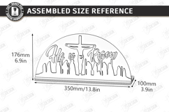 Easter Candle Holder Laser Cut Bundle | He Is Risen Sign SVG Product Image 27