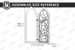 Stained Glass Wall Art Laser Cut | Arch Window Frame | CNC Product Image 4