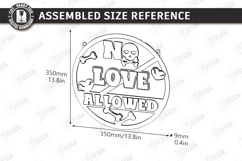 Anti Valentine Day Laser Cut | Sarcastic Round Door Sign SVG Product Image 2