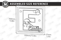 Nursery Name Sign Alphabet Laser Cut | Wall Monogram | Sheep Product Image 3