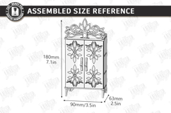Miniature Cabinet Book Nook Laser Cut Bundle | Dollhouse SVG Product Image 18