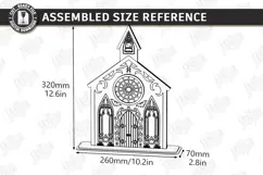 Reversible Halloween Christmas House Laser Cut | Home Decor Product Image 2