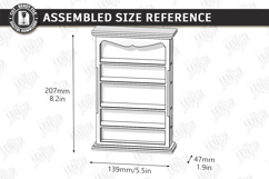 Miniature Bookshelves Laser Cut | Mini Bookcase SVG | CNC Product Image 2
