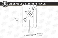 Wooden Coastal Wall Hooks Rack Laser Cut | 3D Layered Ocean Product Image 18