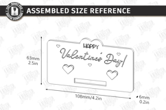 Valentine’s Day Bracelet Card Laser Cut|Slap Bracelet Holder Product Image 2