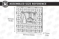Christmas Advent Calendar Laser Cut | 3D Xmas Countdown SVG Product Image 3