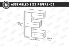 Wooden Letter Bookshelf Laser Cut Bundle | Wall Shelves SVG Product Image 17