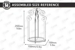 Wooden Hanging Candle Holder Laser Cut | Christmas Lantern Product Image 2