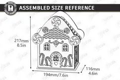 3D Christmas Gingerbread House Laser Cut | Christmas House Product Image 2