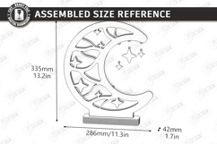 Crescent Moon Nightlight Lamp Laser Cut Bundle | Table Lamp Product Image 18