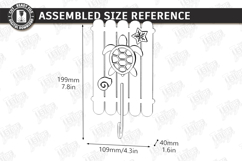 Wooden Coastal Wall Hooks Rack Laser Cut | 3D Layered Ocean Product Image 19