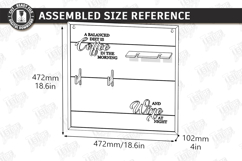 Coffee Mug and Wine Glass Holder Laser Cut | Wall Decor SVG Product Image 2