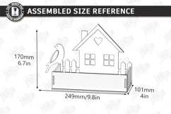 House Shaped Organizer Laser Cut | Desktop Storage Tray SVG Product Image 2