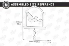 Bird Garden Hanging Decor Laser Cut | Porch Ornament | CNC Product Image 2