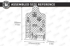 Kitchen Board Miniature Room Box Laser Cut Bundle | 3D Board Product Image 28