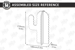 3D Wooden Cactus Laser Cut | Standing Succulent Desk Decor Product Image 2