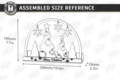 3D Minimalist Wooden and White Christmas Décor Laser Cut Product Image 2