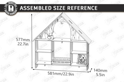 Farmhouse House Shelves Laser Cut Bundle | Rustic Wall Shelf Product Image 21