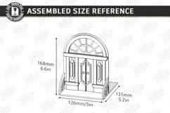 Decorative Door Bookends Laser Cut | Home Library Accessory Product Image 2