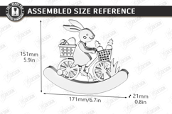 Easter Bunny Rocker Laser Cut | Standing Rabbit Table Decor Product Image 2