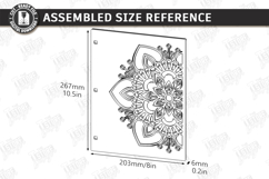 Notebook Cover Laser Cut | Floral and Geometric Planner SVG Product Image 2