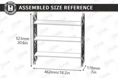 3D Decorative Wall Shelf Laser Cut | Home Wall Organization Product Image 2