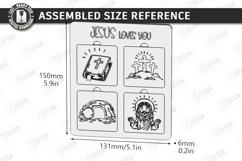 Easter Puzzles Laser Cut | He Is Risen SVG | Religious Signs Product Image 2