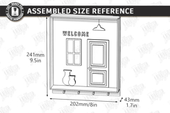 Keyholder Welcome Miniature Laser Cut | Wall Key Hanger SVG Product Image 2