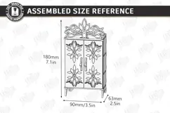 Miniature Cabinet Book Nook Laser Cut | Dollhouse | Closet Product Image 2