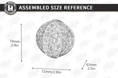 3D Paper Christmas Ornament Paper Cut | Filigree Papercraft Product Image 2