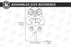Wooden Panda Pendulum Wall Clock Laser Cut | Kids Laser Product Image 2