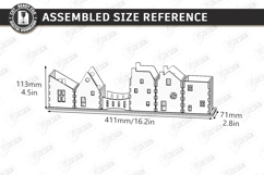 Village Desk Organizer Laser Cut | Office | Pencil Holders Product Image 2