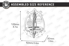 3D Easter Egg Ornament Laser Cut | Layered Easter Decor SVG Product Image 2