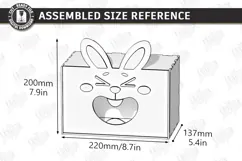 Funny Tissue Box Laser Cut | Cute Cartoon Animal | Bunny SVG Product Image 2