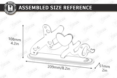 Minimalist Love Stand Laser Cut | Romantic Desktop Sign SVG Product Image 2