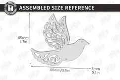 Flying Bird Ornament Laser Cut | Garden Decor | Home Decor Product Image 2