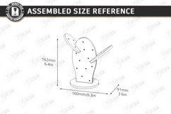 3D Wooden Cactus Laser Cut | Standing Succulent Desk Decor Product Image 2