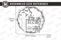 Easter Wall Round Sign Laser Cut | He Is Risen | Religion Product Image 2