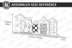 Valentine’s Day Houses Laser Cut| Tabletop Décor |3D Village Product Image 2