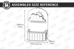 Self Watering Cloud Planter Laser Cut Bundle | Garden Decor Product Image 12